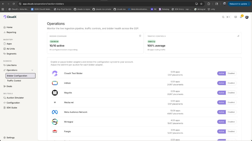 Magnite enabled in bidder configuration
